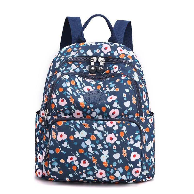Fashion High Quality Nylon Women's Backpack New Flower Pattern Design Ladies Travel Backpack Shoulder Bag Mochilas De Mujer Sac