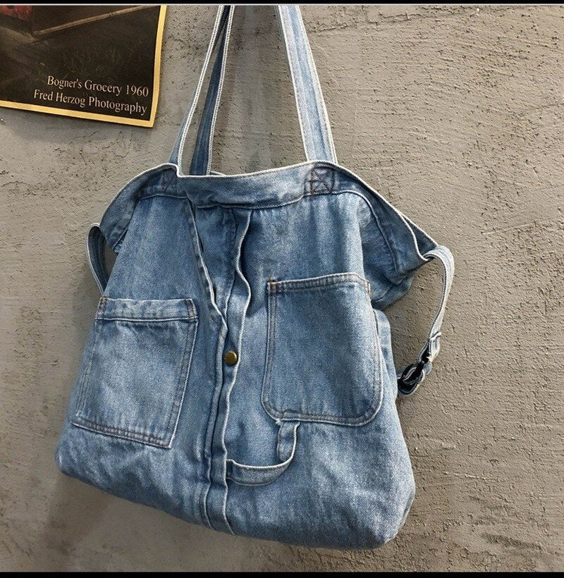 Denim Shoulder Hand Bag for Woman Shoulder Bag Crossbody Casual Jeans Bags Women Handbags Denim Bag