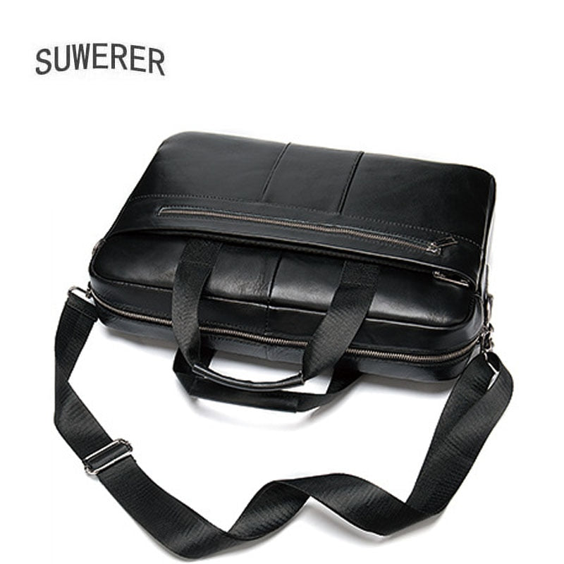 Genuine Leather business briefcase single shoulder crossbody bags men's bag simple large-capacity portable briefcase