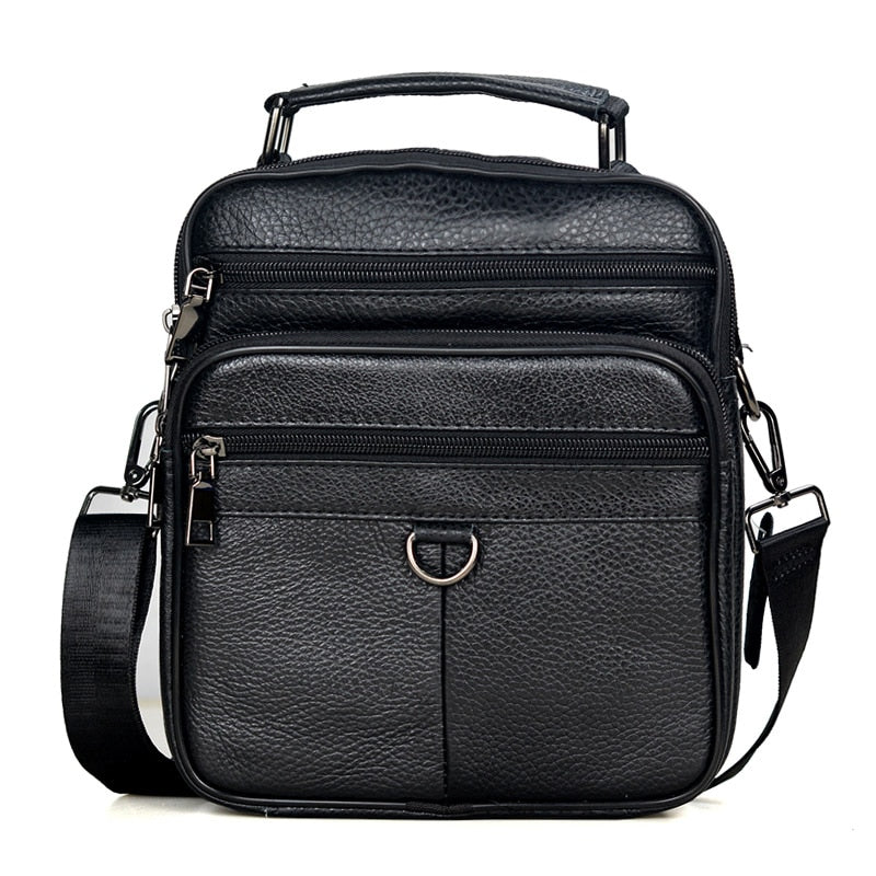 Men Genuine Leather Handbags Male High Quality Cowhide Leather Messenger Bags Men's Ipad Business Bag Middle Size Briefcase Tote