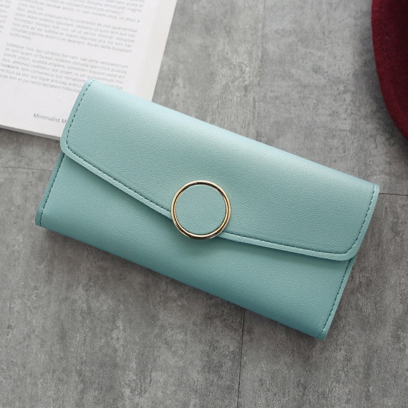 Women Long Wallets Purses Luxury Round Shap Wallets For Ladies Girl Money Pocket Card Holder Female Wallets Phone Clutch Bag