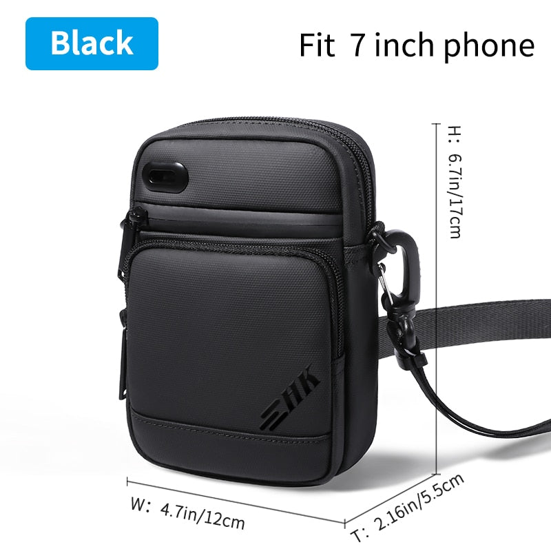 HcanKcan Men's Bag Luxury Men Shoulder Bag For 9.7" iPad Casual Crossbody Bags High Quality Male Purse Phone Men's Chest Pack