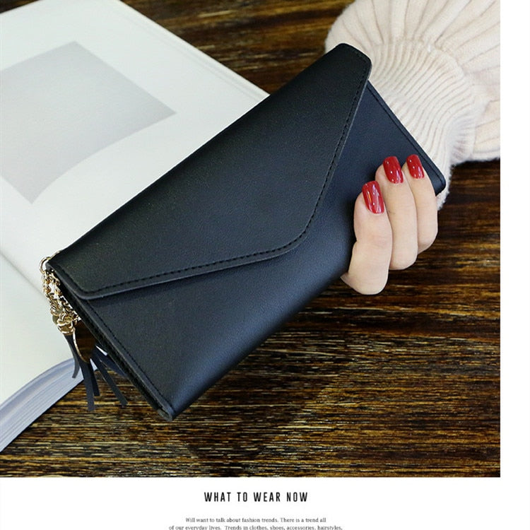 Long Tassel Wallet Women Purses Fashion Coin Purse Card Holder Wallets Female High Quality Clutch Money Bag PU Leather Wallet