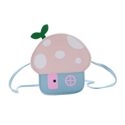 Lovely Children's PU Leather Red Messenger Bag Cute Girls Cartoon Shoulder Bags Princess Accessories Mini Coin Purse Handbags