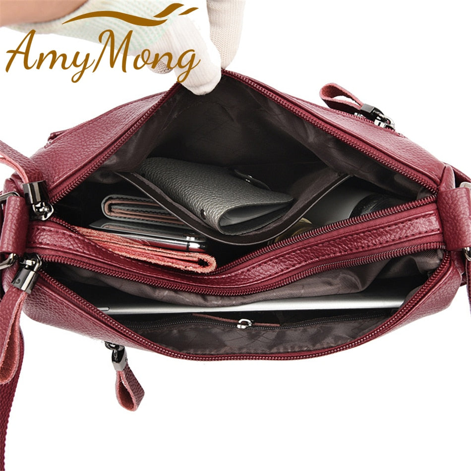 Genuine Brand Leather Sac Luxury Handbags Purse Women Bags Designer Shoulder Crossbody Messenger Bags Female Waterproof Bag