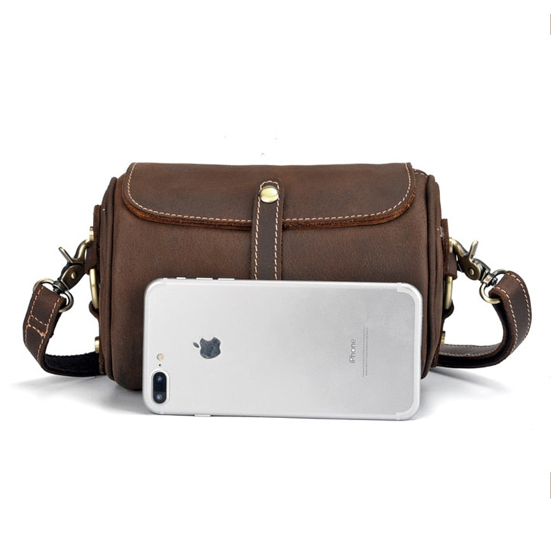 Newsbirds Women Genuine Leather Shoulder Bag Round Shape Soft Crossbody Bag For Phone Wallets Personality messenger bag lady