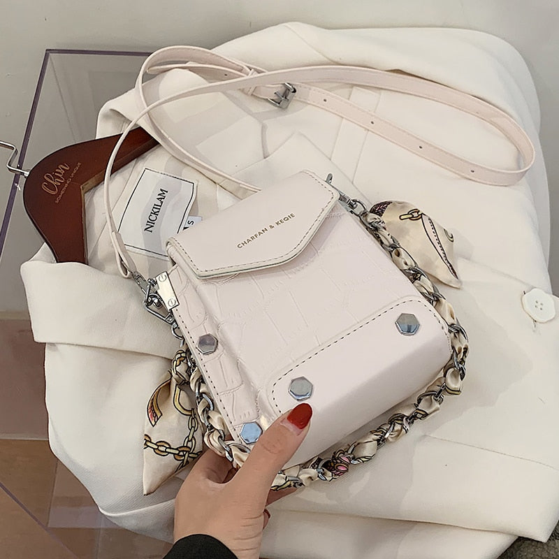 с доставкой Rivets PU Leather Crossbody Bags For Women Shoulder Handbags and Purses Female Travel Cross Body Bag