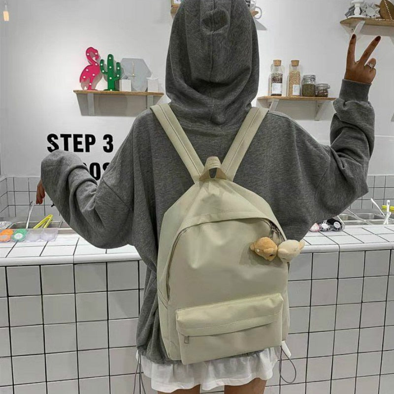 Backpacks Women Oxford Large Capacity Solid Unisex Fashion All-match Leisure Travel Bags Waterproof Backpack Students Chic Daily