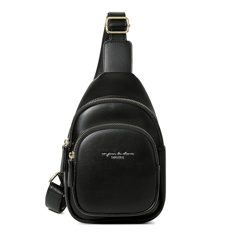 Fashion Chest & Waist Packs For Women Pu Leather Street Shoulder Bags High Quality Crossbody Bags Female Hip Hop Purses