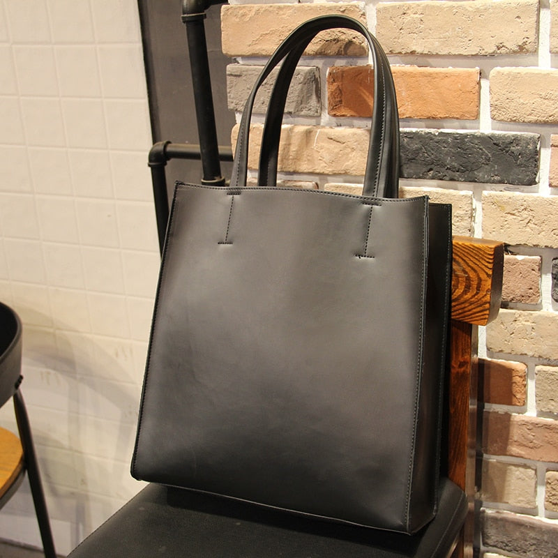 Xiao.P Casual Men's Handbag Vintage High Quality PU Leather Shoulder Bag Large Capacity Fashionable Men's Bag Unisex