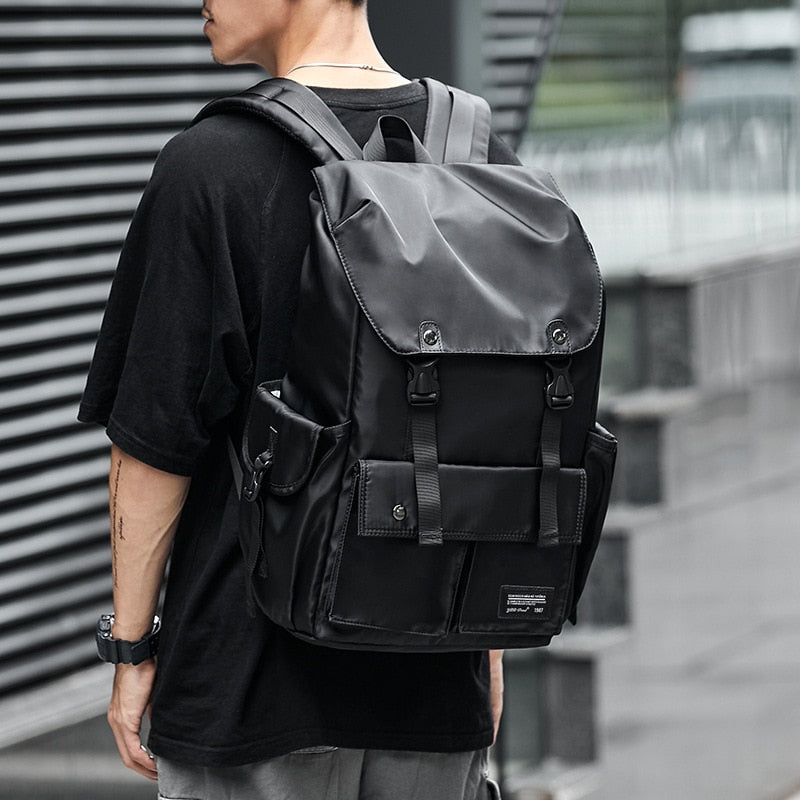 Men's Fashion Backpack Large-capacity Outdoor Travel Waterproof Zipper Sports Backpack College Student Laptop School Bag