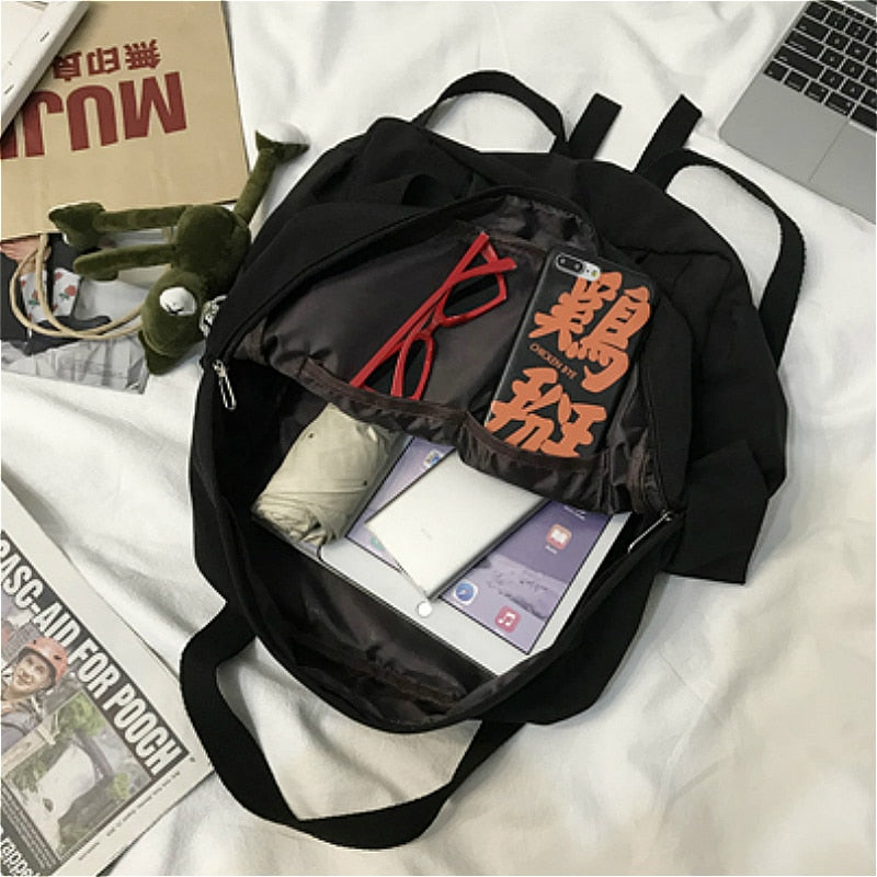 Backpacks Women Nylon Students Multi-pockets Safari-style Harajuku Ins Leisure Large Capacity Travel Bags Teenagers Chic Trendy