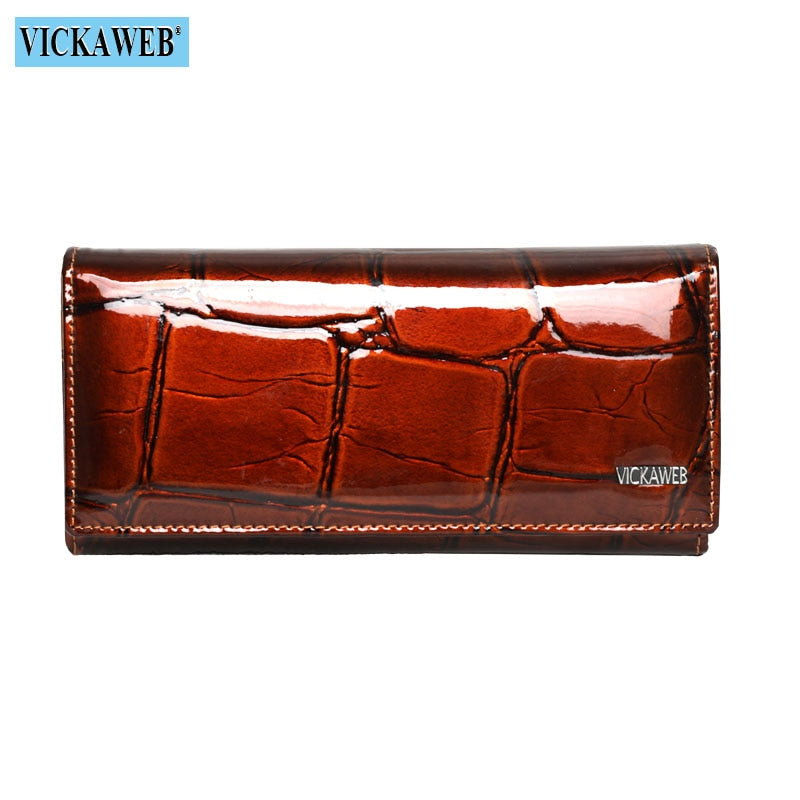 Free Gift Genuine Leather Women Wallet Magnetic Hasp Female Long Purse Ladies Coin Purses Fashion Wallets Women's Money Walet