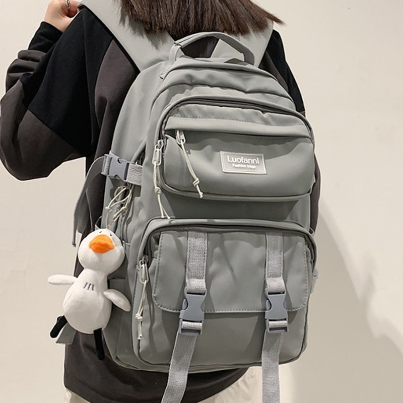 JOYPESSIE Fashion Men Backpack Waterproof Nylon Rucksack for Teenager Schoolbag Kawaii Women Bag Lovers Travel Shoulder Mochila