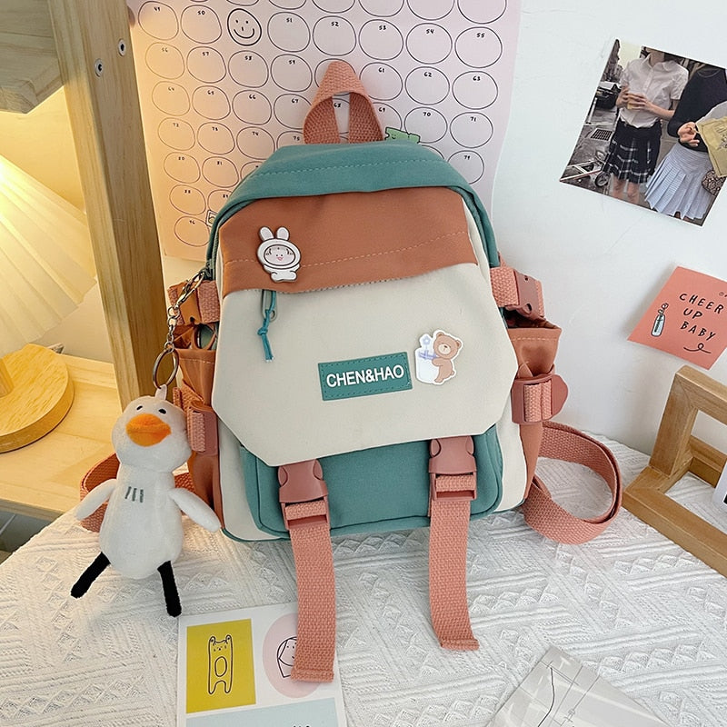 Small women's backpack girls school bag waterproof nylon fashion Japanese casual young girl's bag Female mini