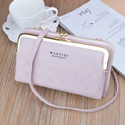 Women Bag Big Screen Phone Bag Women's Wallet Long Zipper Shoulder Bag Fashion Messenger Bag Coin Purse Leather Crossbody Wallet