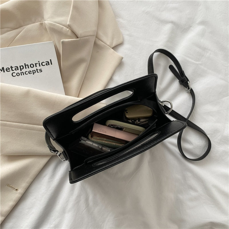 Young Girl Crossbody Bag Creative Caution Letters Sign Handbag Cute Fluorescence Color Shoulder Bags For Women Clutches