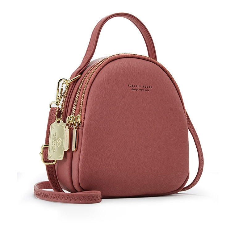 Fashion Leather Mini Backpack Purse for Women Ladies Tote Multi-Function Luxury Shoulder Bag Messgner Bags Mochila Feminina NEW