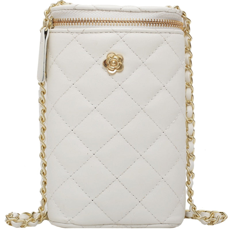 с доставкой Luxury Quilted PU Leather Crossbody Bags Women Cute Shoulder Tote Female Lady Elegant Branded Chain Purses