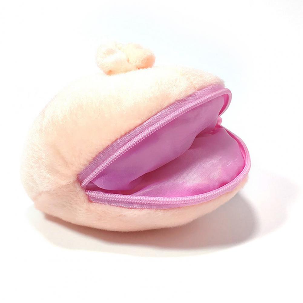 1Pcs Cartoon Mini Pig Nostril Pig Plush Butt Coin Purse Plush Toy Lovely Student Stuffed Animals Hand Bag Keychain Bags for Gift