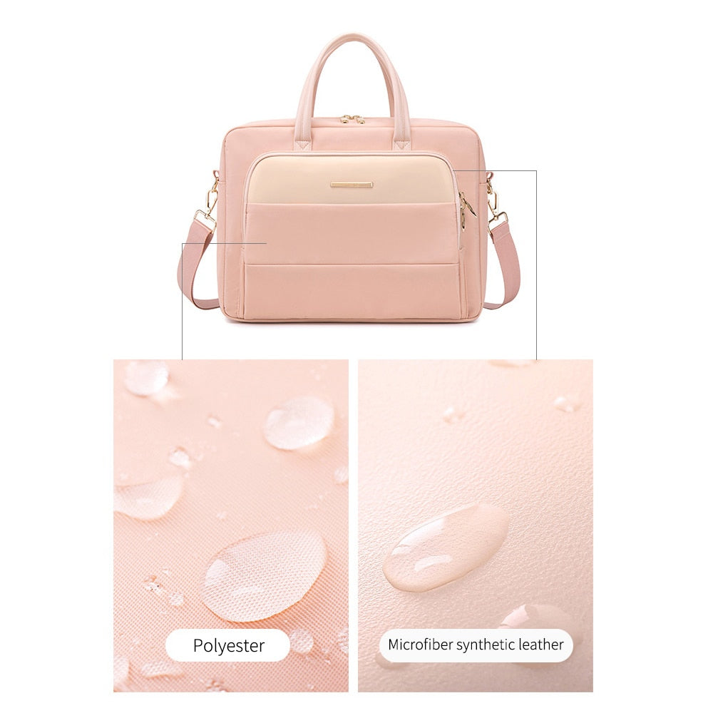 PU Leather Women Laptop Bag Notebook Carrying Case Briefcase for 13.3 14 15.6 inch Men Handbags shoulder