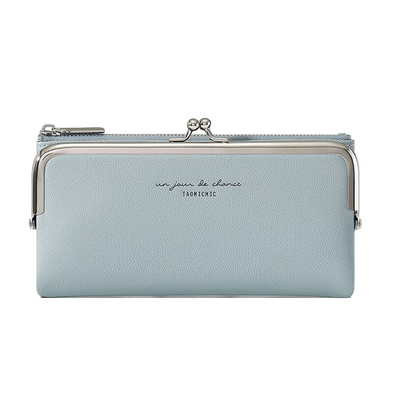 Comfortable Contracted Style Long Wallets For Women Soft PU Leather Coin Purses Ladies Sweet Design Card Holder Purses Cartera