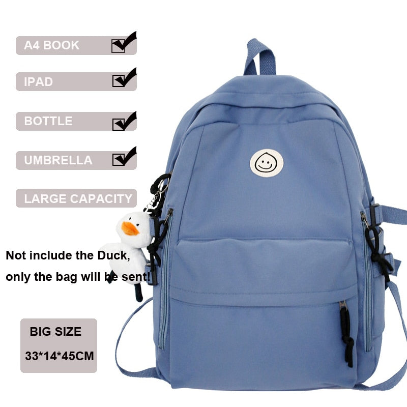 New Multi-Pocket Female Backpack Book School Bag for Teenage Girls Boys Student Women's Travel Rucksack Small Or Big Size
