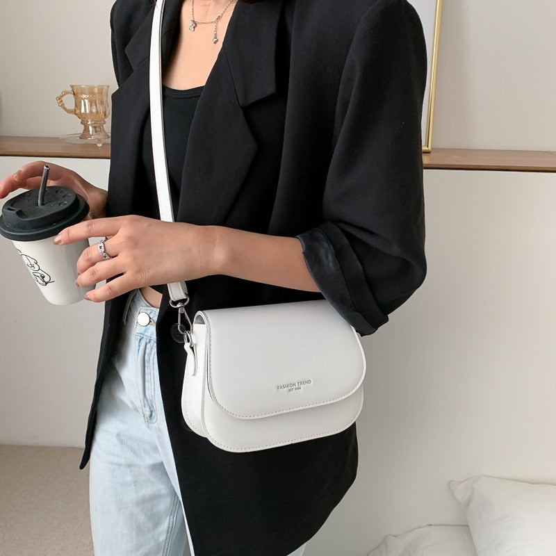 Simple Trend Crossbody Bags for Women Solid Wild Flap Shoulder Bag Lady Designer Small Women's Handbags and Purses New Fashion