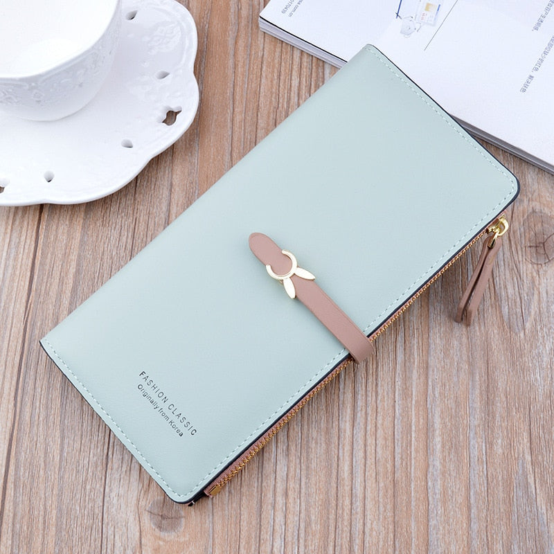 New Trends Wallets Women Luxury Brand Design Long Wallet Zipper Purses Female Short Coin Purse Credit Card Holder