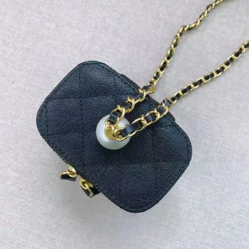 Luxury Designer Real Leather Handbags Chain Shoulder Bags Brand Crossbody Beading Bags Mini Box Bag Purses and Handbags