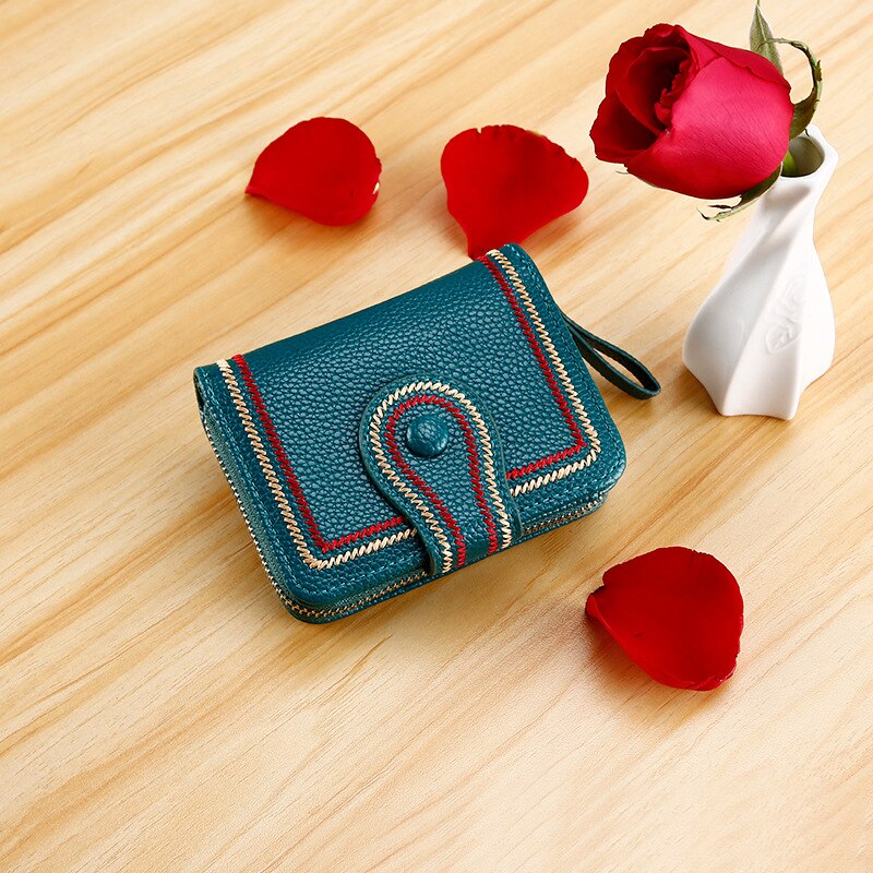 Women Wallet Small Cute Short PU Leather Wallets Female Zipper Purses Clutch Coin Purse Girl Bank Cardholder for Card Case
