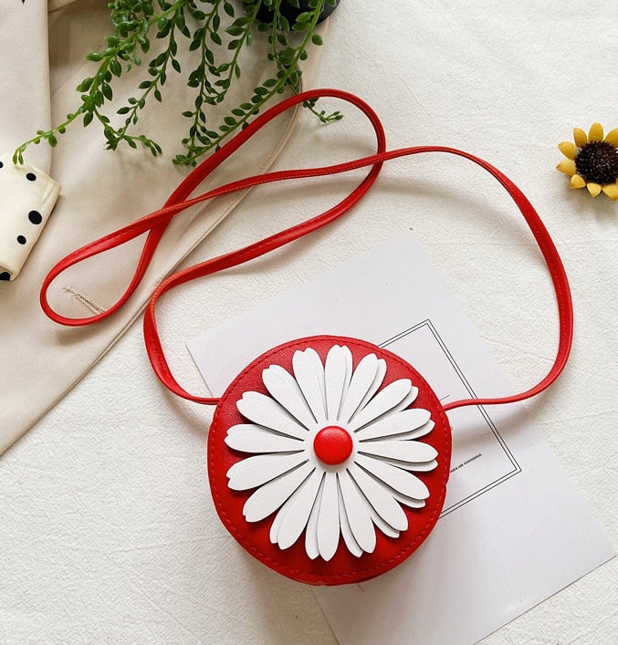 Lovely Children's PU Leather Red Messenger Bag Cute Girls Cartoon Shoulder Bags Princess Accessories Mini Coin Purse Handbags
