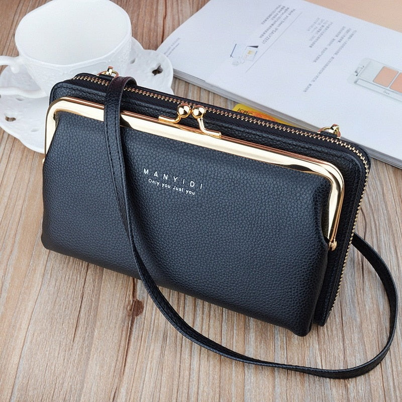 Luxury Women's Handbags Pu Leather Bag For Woman Female Clutch Phone Bags Women Business Card Holder Wallet Shoulder Bag
