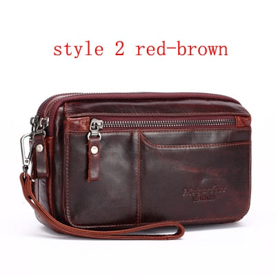 Men's Clutch Bags for men Genuine Leather Handbag Male Long Money Wallets Mobile Phone Pouch man Party Clutch Coin Purse