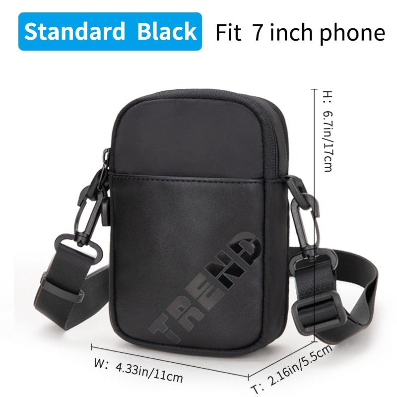 HcanKcan Men's Bag Luxury Men Shoulder Bag For 9.7" iPad Casual Crossbody Bags High Quality Male Purse Phone Men's Chest Pack