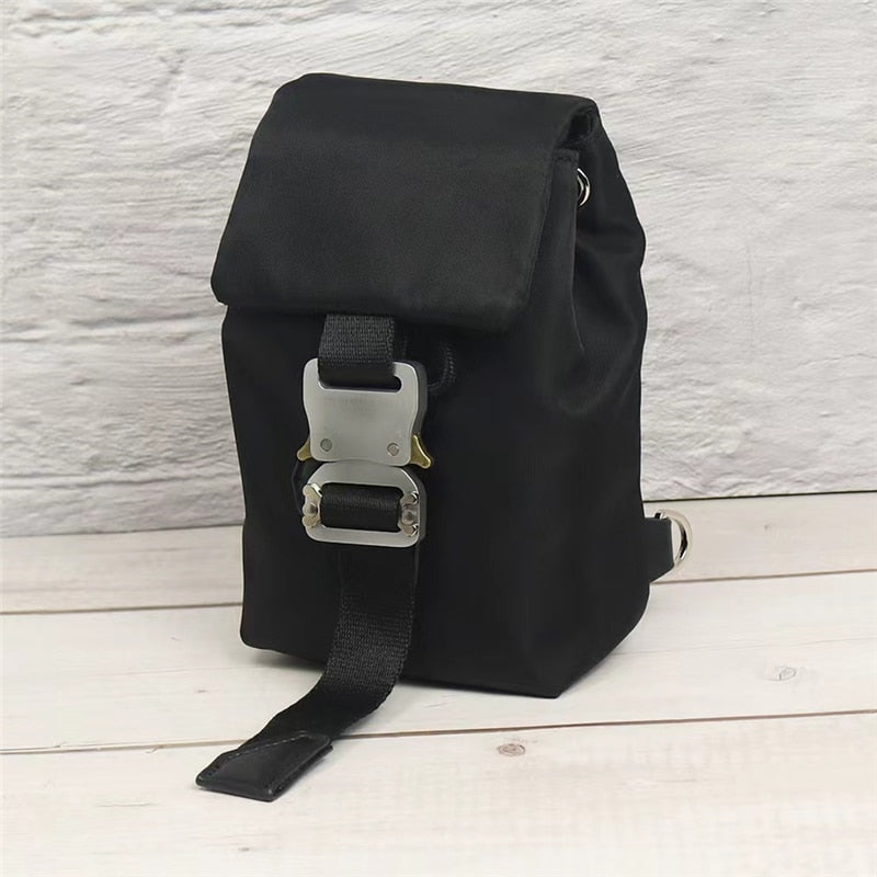 Black ALYX Backpacks Men Women 1:1 High Quality Bag Adjustable Shoulders 1017 9SM Alyx Bags Etching Logo Buckle