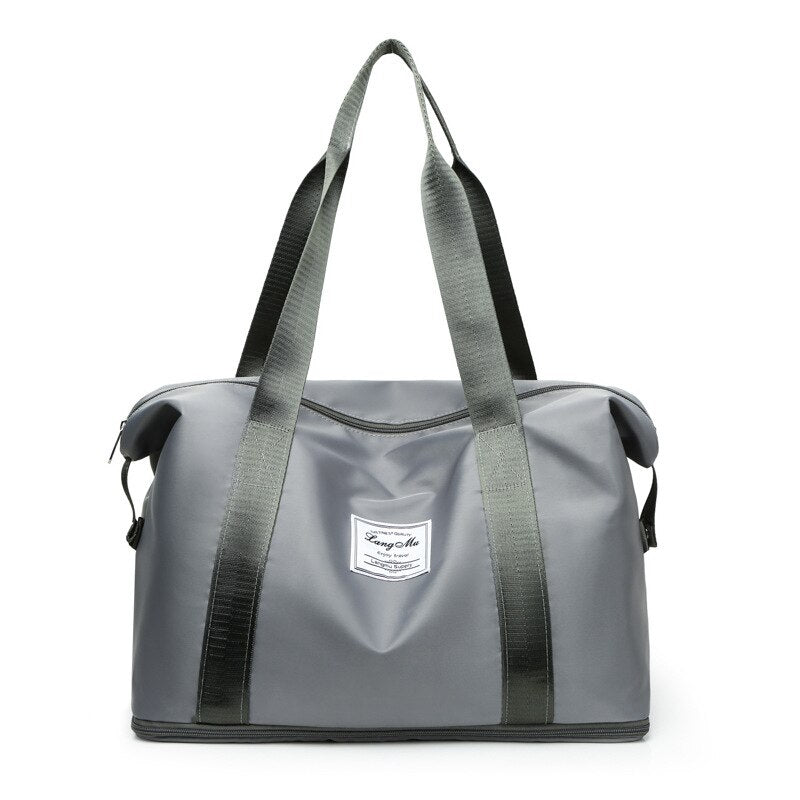 Fashionable Dry And Wet Separation One-Shoulder Carry-On Duffel Bag, Lady Large Capacity Extended Travel Bag