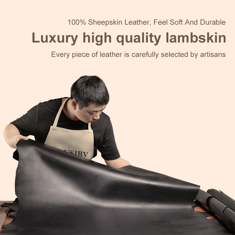 100% Leather Credit Card Men's Ultra-Thin Brand Business Card Multiple Card Slots Anti-Degaussing Simple fashion Women Card bag