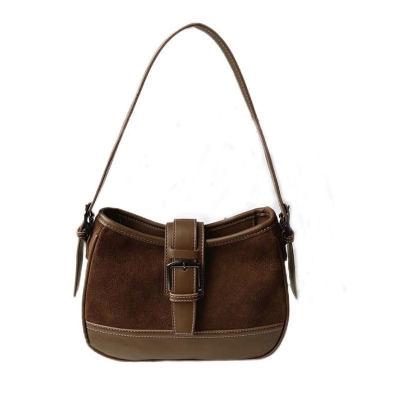 Shoulder Bags Women High Quality Brown Autumn Winter All-match Ladies Luxury Design Zipper Vintage Underarm Korean Ins Handbags