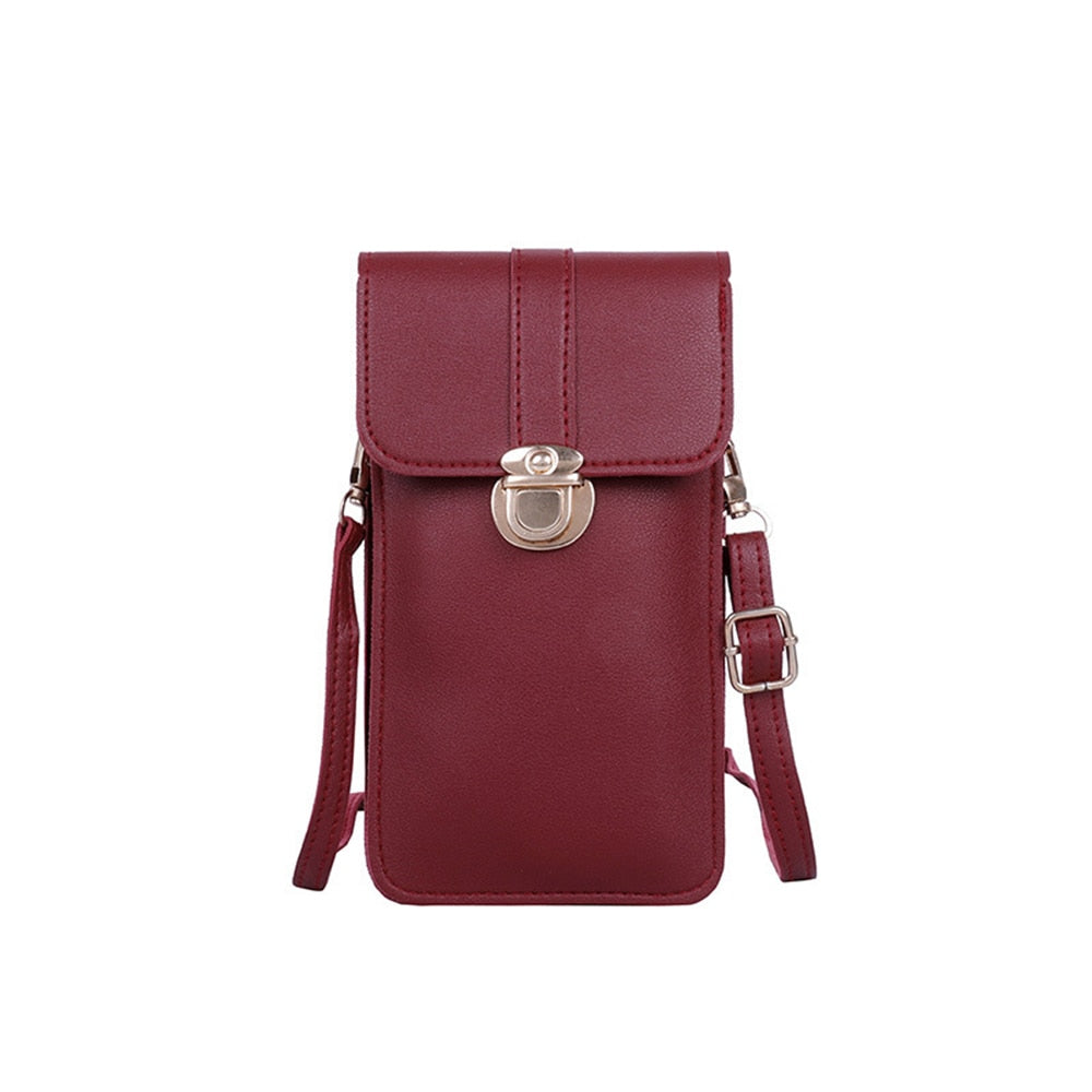 Touch Screen Cell Phone Purse Smartphone Wallet Leather Shoulder Strap Handbag Women Bag For Iphone Wallet Shoulder Bags
