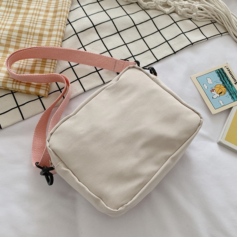 Japanse Style Kawaii Bag Girls Student Small Nylon Bag Mutipockets Transparent Crossbody Bags Women New Shoulder Bag Bolsa Mujer