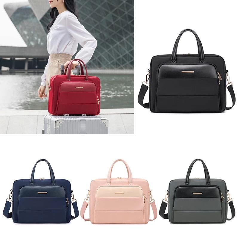 PU Leather Women Laptop Bag Notebook Carrying Case Briefcase for 13.3 14 15.6 inch Men Handbags shoulder