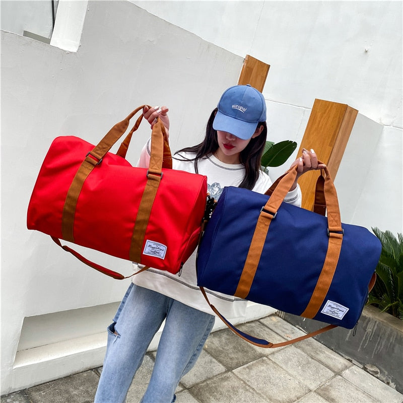 Travel Bag Short Tour Weekender Sports Gym Duffel Bag Water-Resistant Suitcase Luggage Shoulder Bag with Shoes Compartment