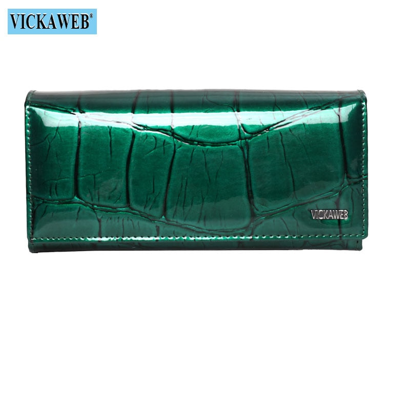 Free Gift Genuine Leather Women Wallet Magnetic Hasp Female Long Purse Ladies Coin Purses Fashion Wallets Women's Money Walet