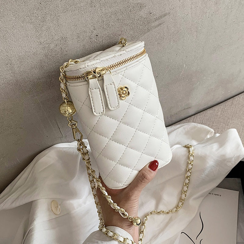 с доставкой Luxury Quilted PU Leather Crossbody Bags Women Cute Shoulder Tote Female Lady Elegant Branded Chain Purses