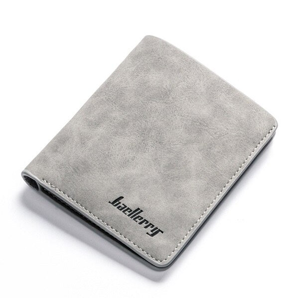 High quality men's retro matte PU leather men Wallets Wholesale short leather wallets card holders purse for men