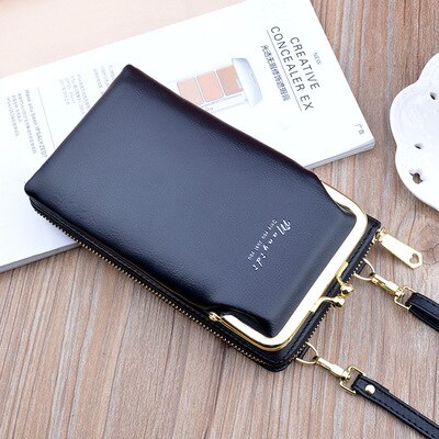 Women Bag Big Screen Phone Bag Women's Wallet Long Zipper Shoulder Bag Fashion Messenger Bag Coin Purse Leather Crossbody Wallet