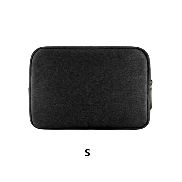 PURDORED 1pc Portable Waterproof USB Cable Earphone Storage Bag Digital Accessories Organizer Bag Unisex Makeup Bag Travel Pouch