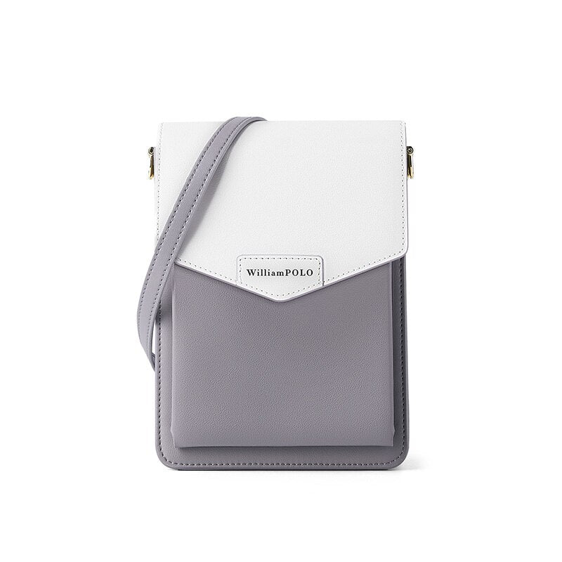 Mobile phone bag women cowhide bag women bag fashion trend single shoulder messenger bag wild new small square bag WILLIAMPOLO