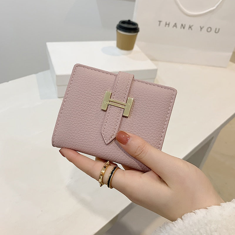 с доставкой New Arrival Wallet Short Women Wallets Zipper Purse Luxury Brand Wallets Trendy Coin Purse Card Holder PU Leather